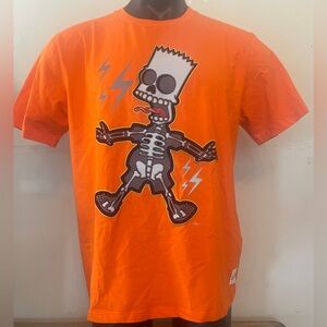 Men’s The Simpsons-Bart S/S T-Shirt, Orange FM10011DT-ORG Size 2XL